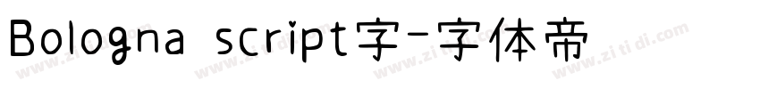Bologna script字字体转换